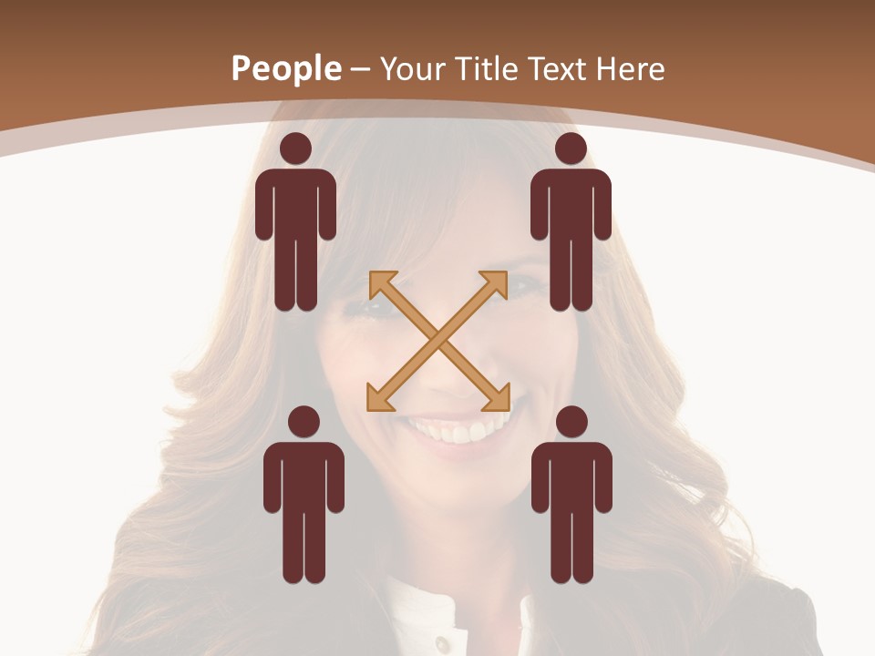 Cute White One Person PowerPoint Template