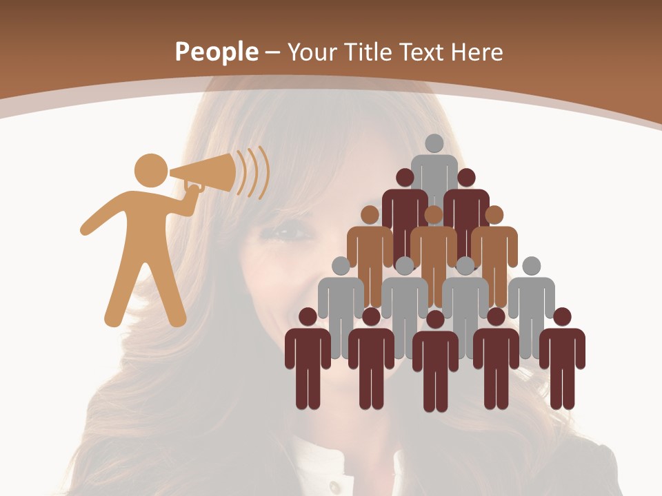 Cute White One Person PowerPoint Template