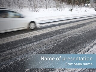 Transportation Highway Snow PowerPoint Template