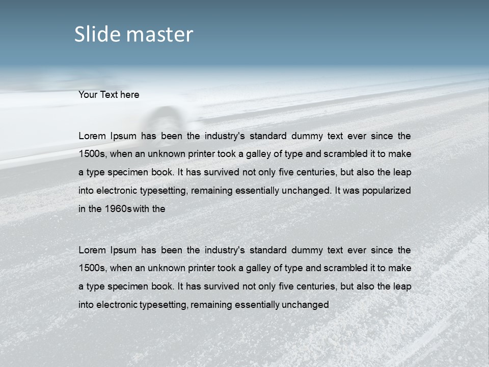 Transportation Highway Snow PowerPoint Template