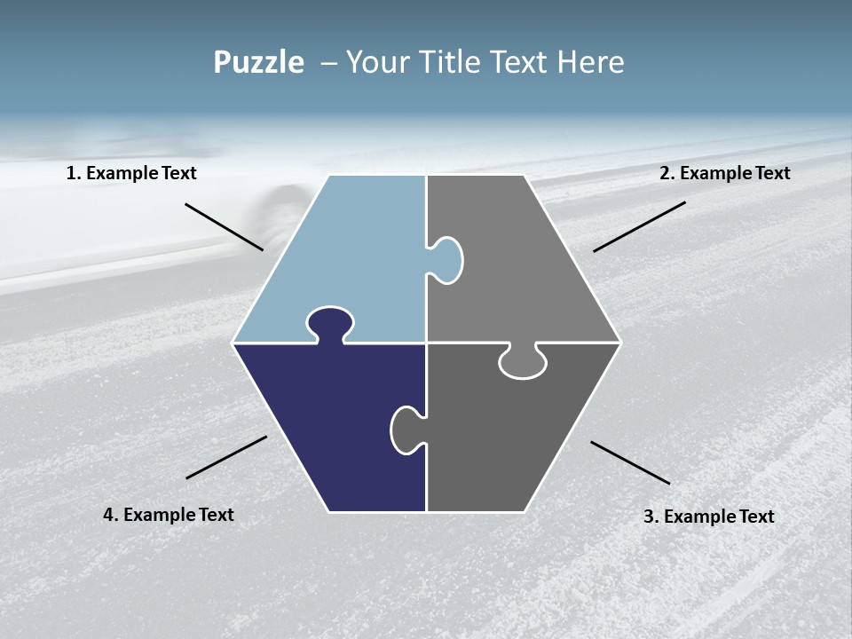 Transportation Highway Snow PowerPoint Template