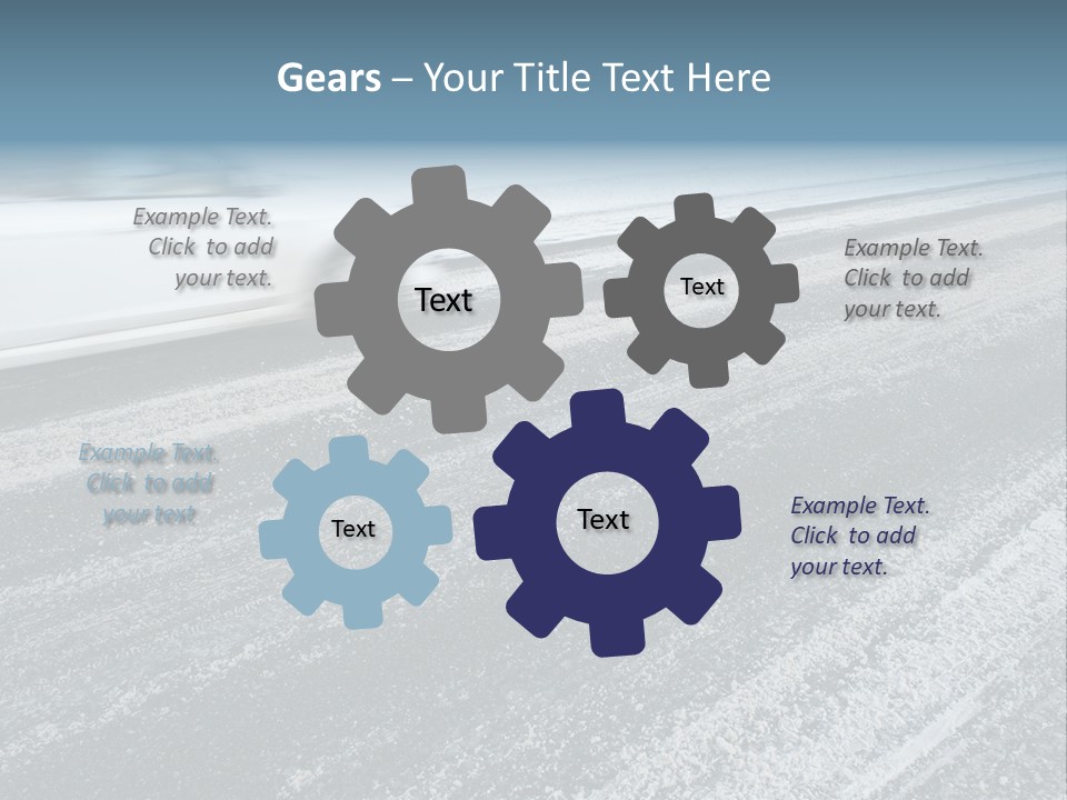 Transportation Highway Snow PowerPoint Template