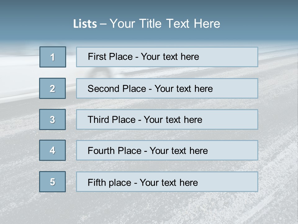 Transportation Highway Snow PowerPoint Template
