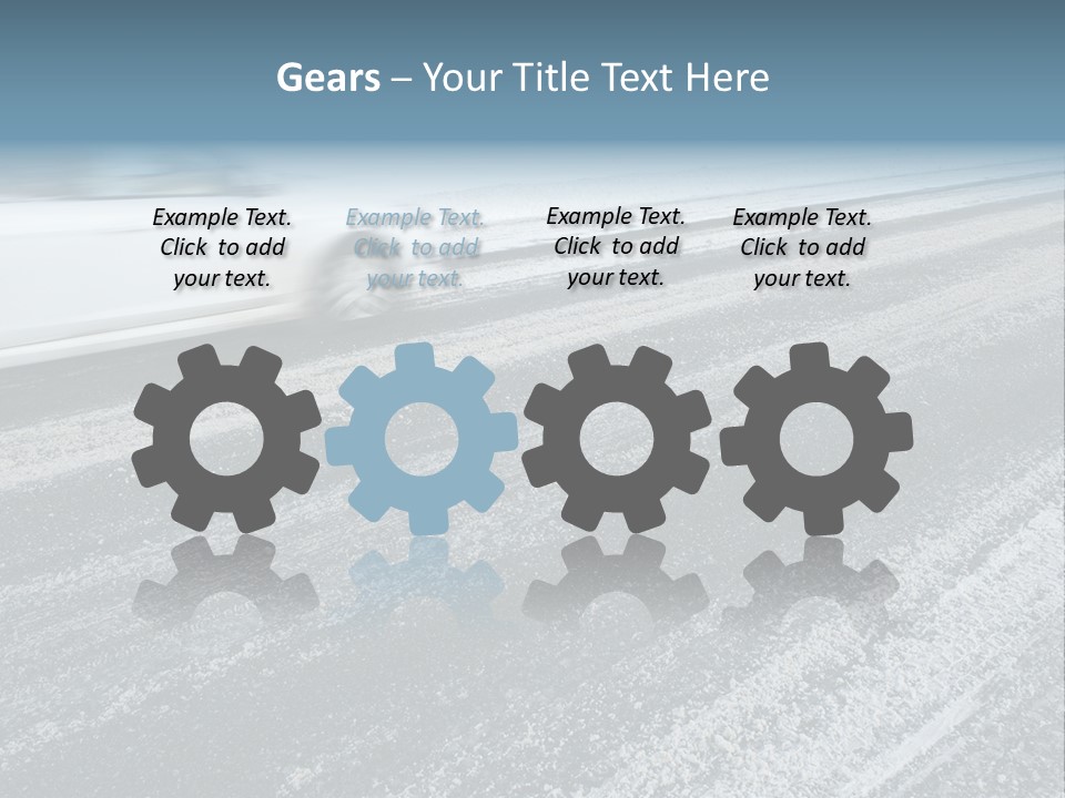 Transportation Highway Snow PowerPoint Template