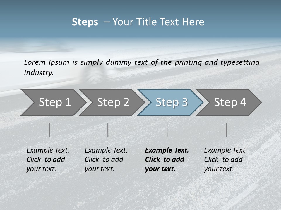 Transportation Highway Snow PowerPoint Template