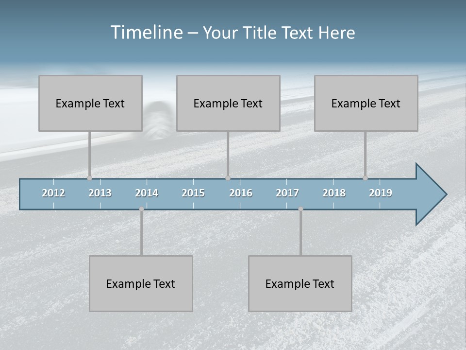 Transportation Highway Snow PowerPoint Template
