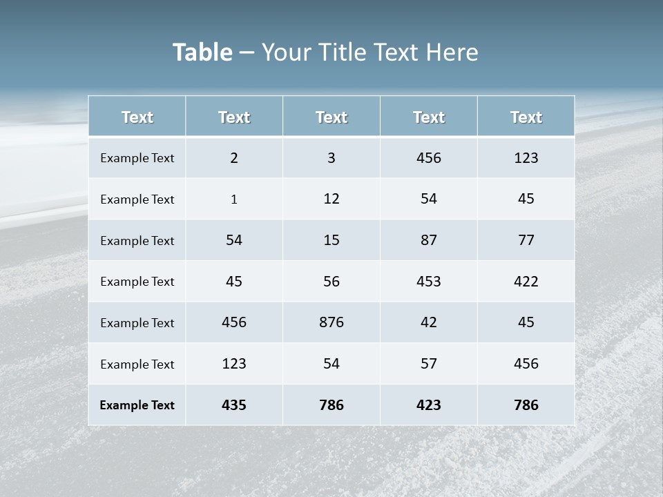 Transportation Highway Snow PowerPoint Template