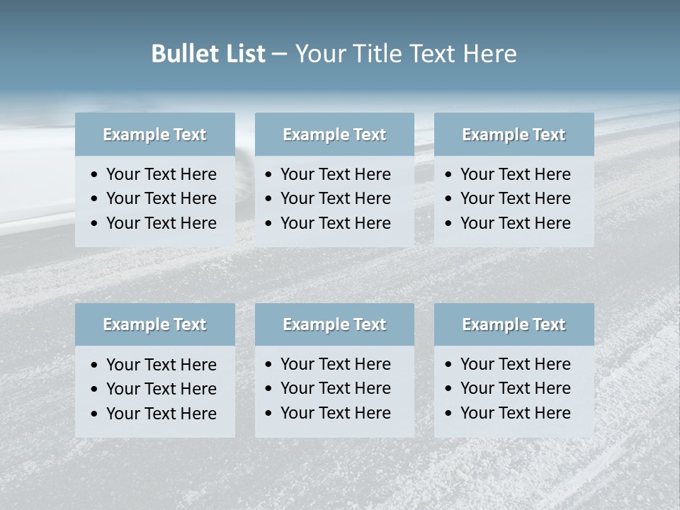 Transportation Highway Snow PowerPoint Template