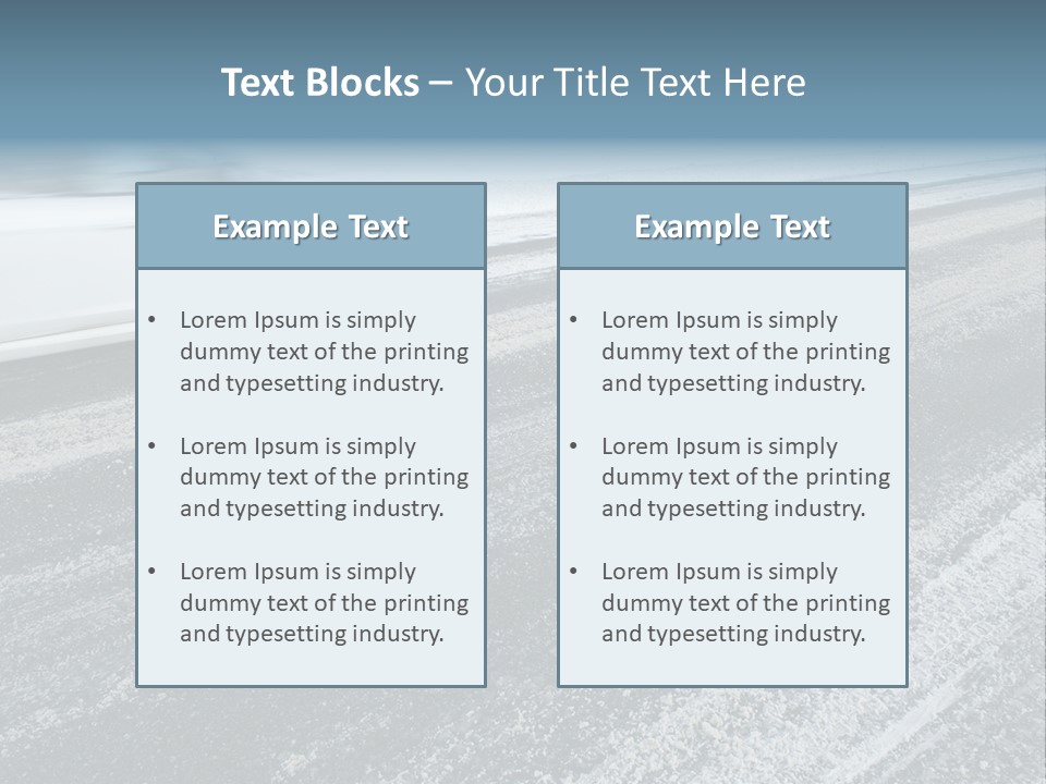 Transportation Highway Snow PowerPoint Template