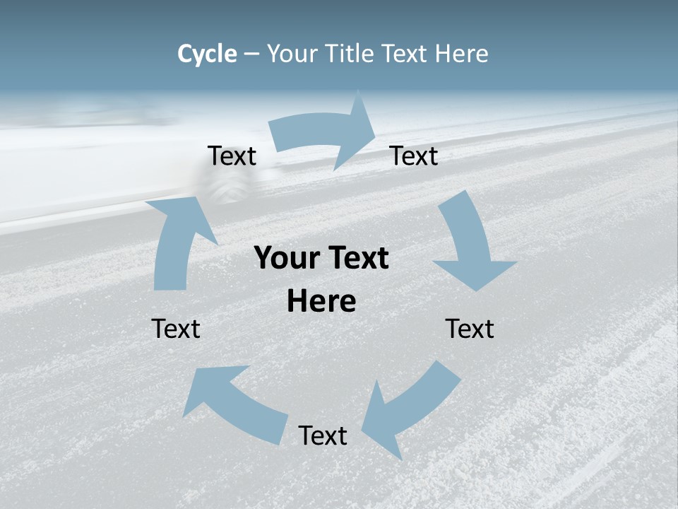 Transportation Highway Snow PowerPoint Template