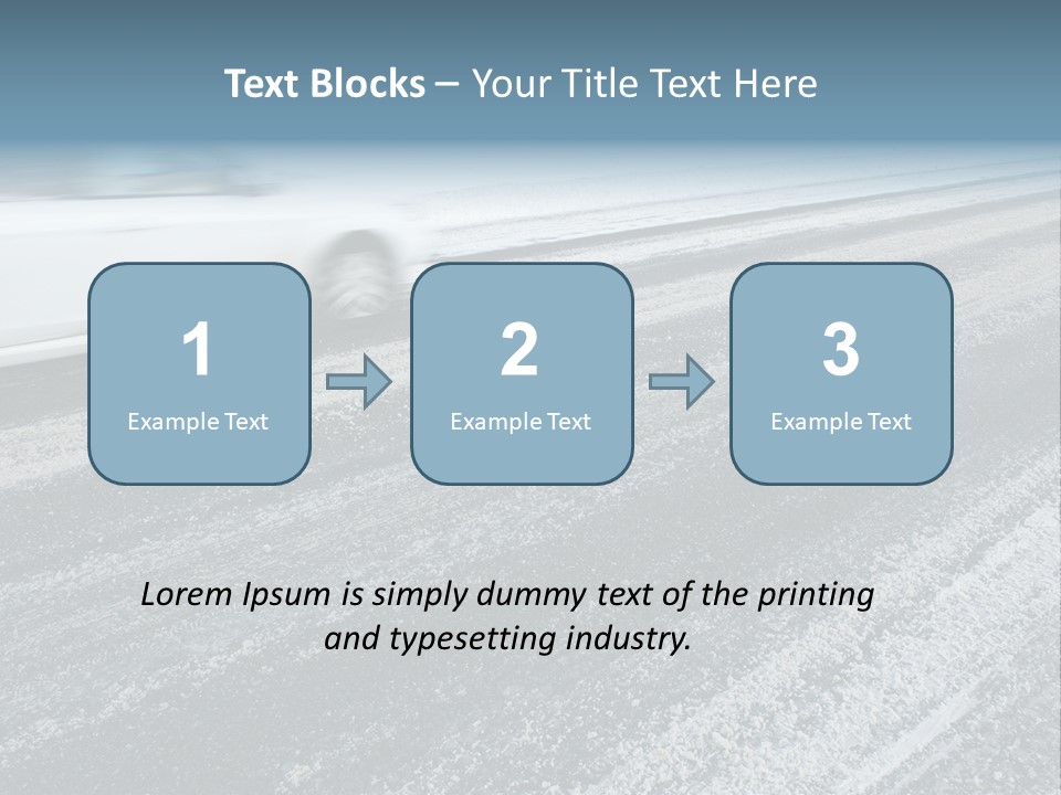 Transportation Highway Snow PowerPoint Template