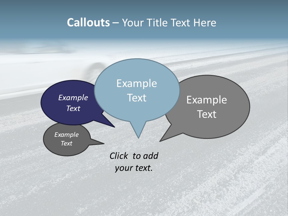 Transportation Highway Snow PowerPoint Template