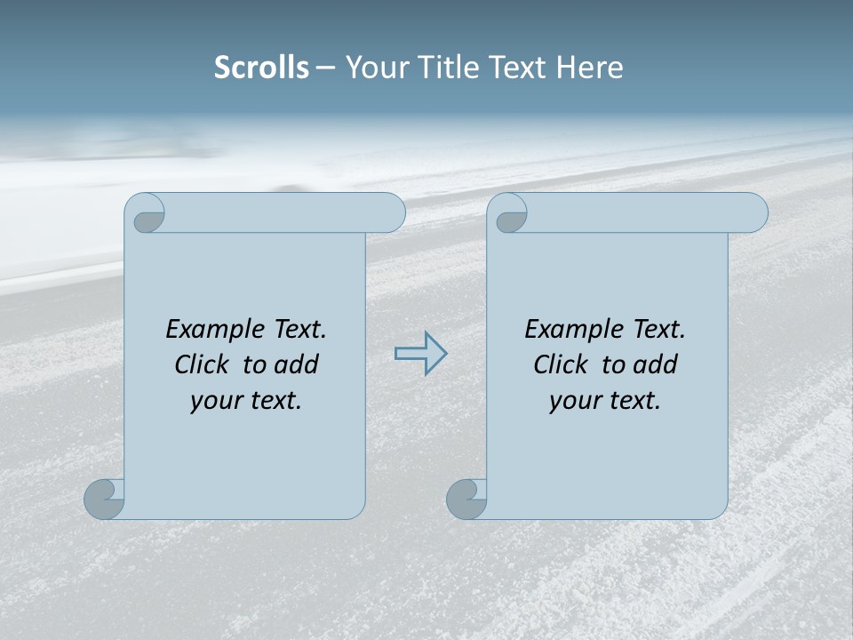 Transportation Highway Snow PowerPoint Template
