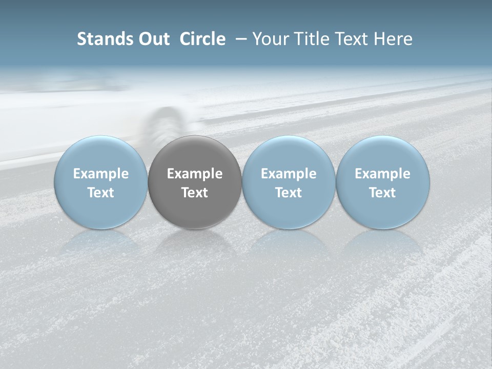 Transportation Highway Snow PowerPoint Template