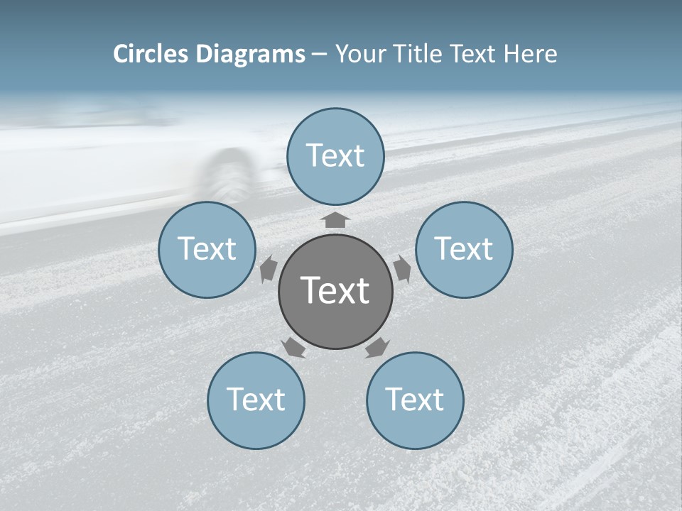 Transportation Highway Snow PowerPoint Template