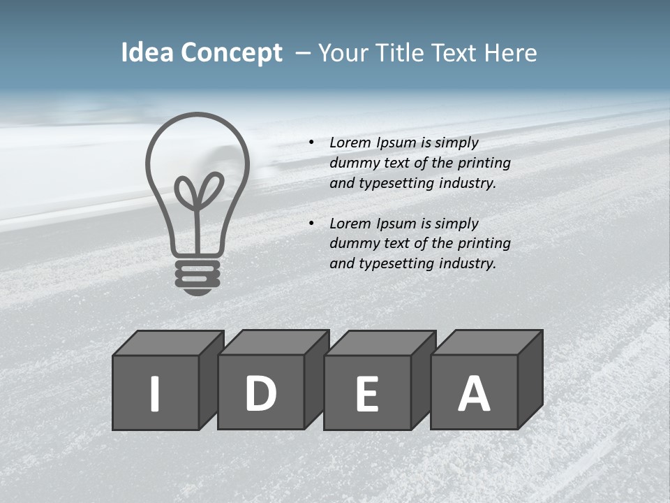 Transportation Highway Snow PowerPoint Template
