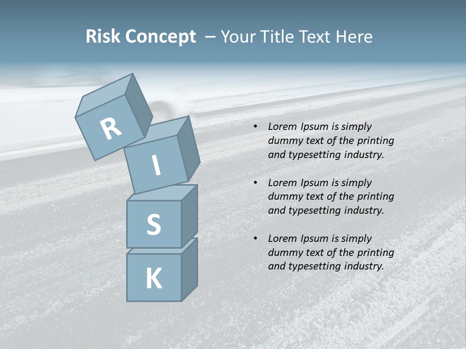 Transportation Highway Snow PowerPoint Template