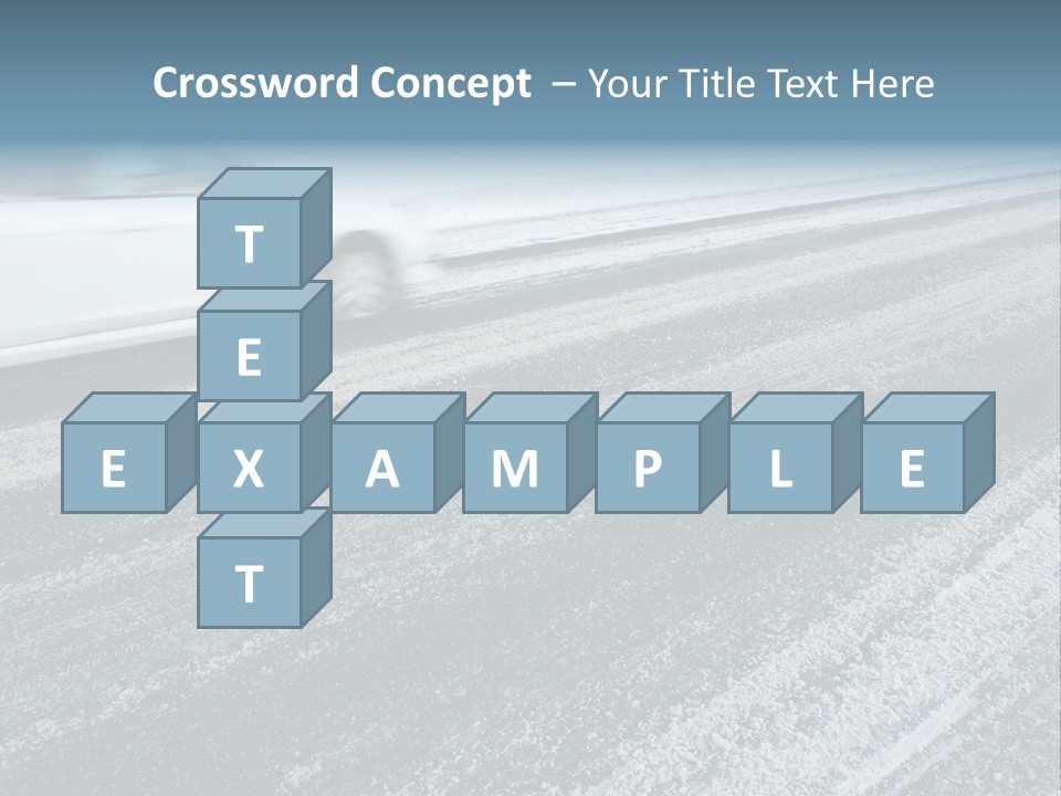 Transportation Highway Snow PowerPoint Template
