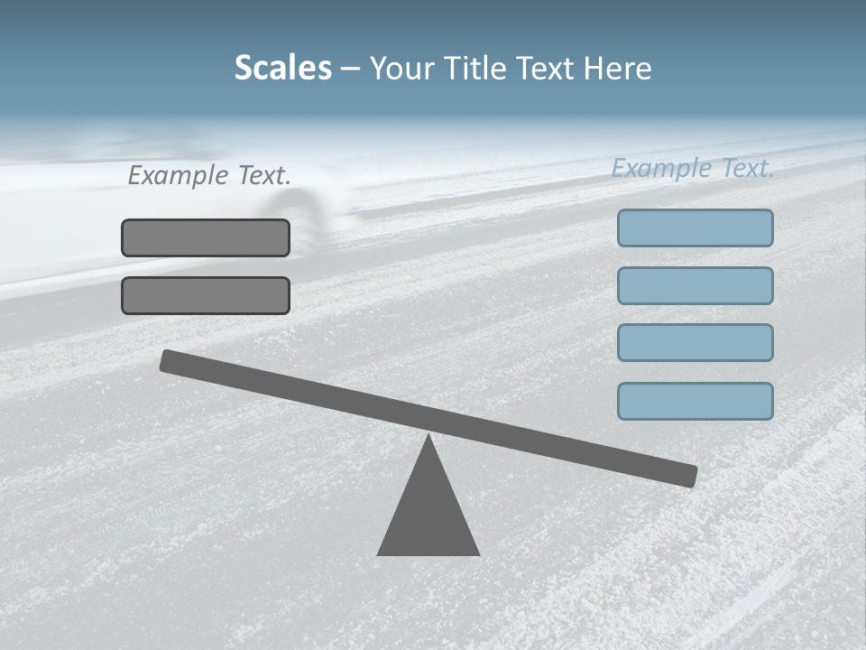 Transportation Highway Snow PowerPoint Template