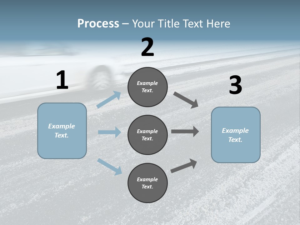 Transportation Highway Snow PowerPoint Template