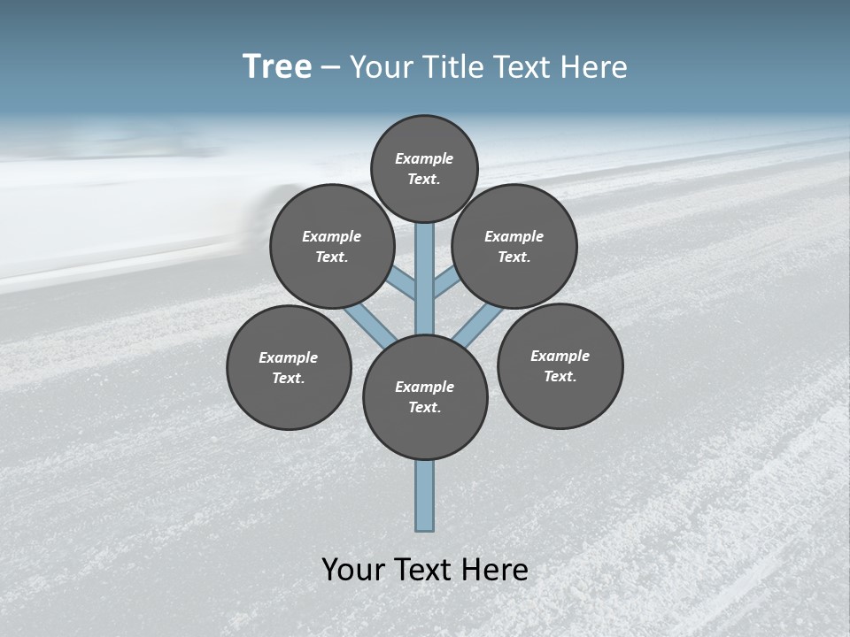 Transportation Highway Snow PowerPoint Template