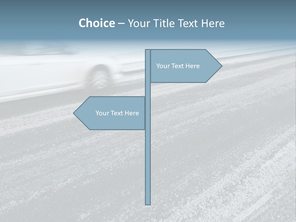 Transportation Highway Snow PowerPoint Template