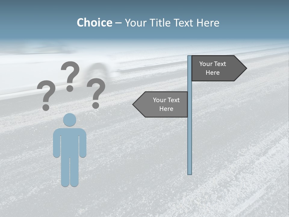 Transportation Highway Snow PowerPoint Template