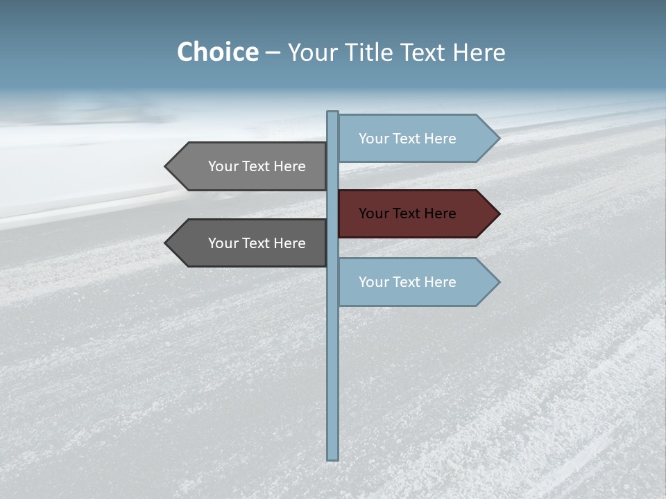 Transportation Highway Snow PowerPoint Template