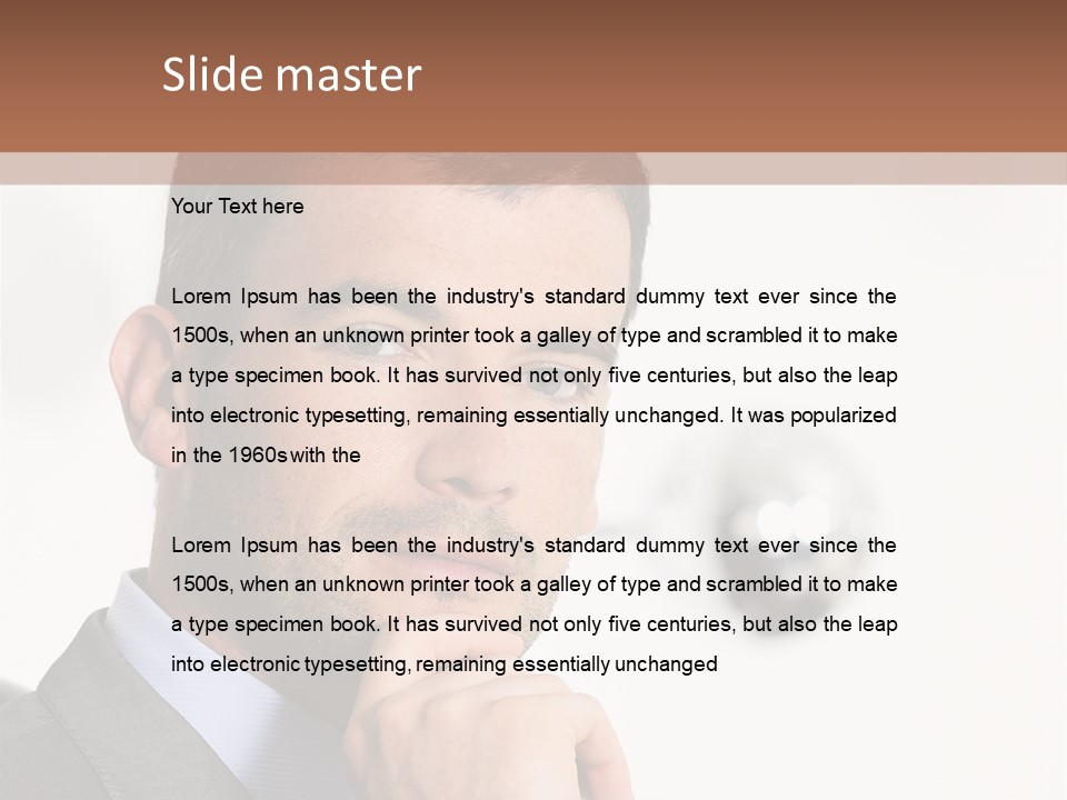 Guy Corporate Standing PowerPoint Template