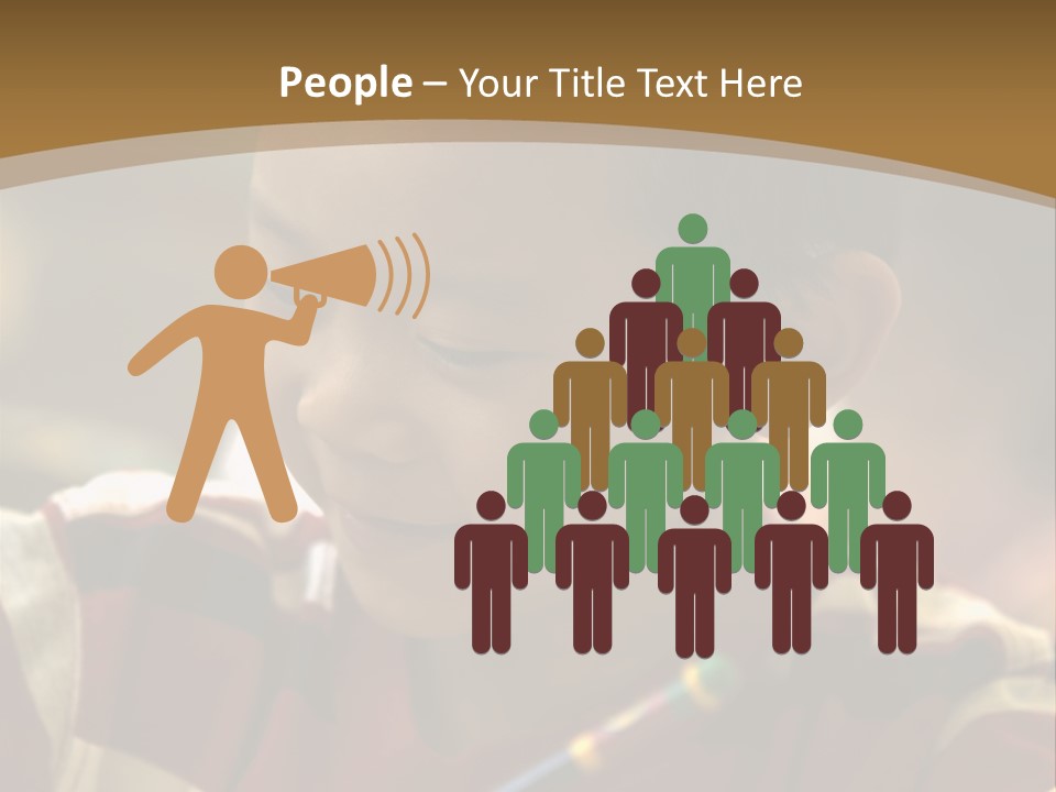 Teaching Knowledge Seated PowerPoint Template