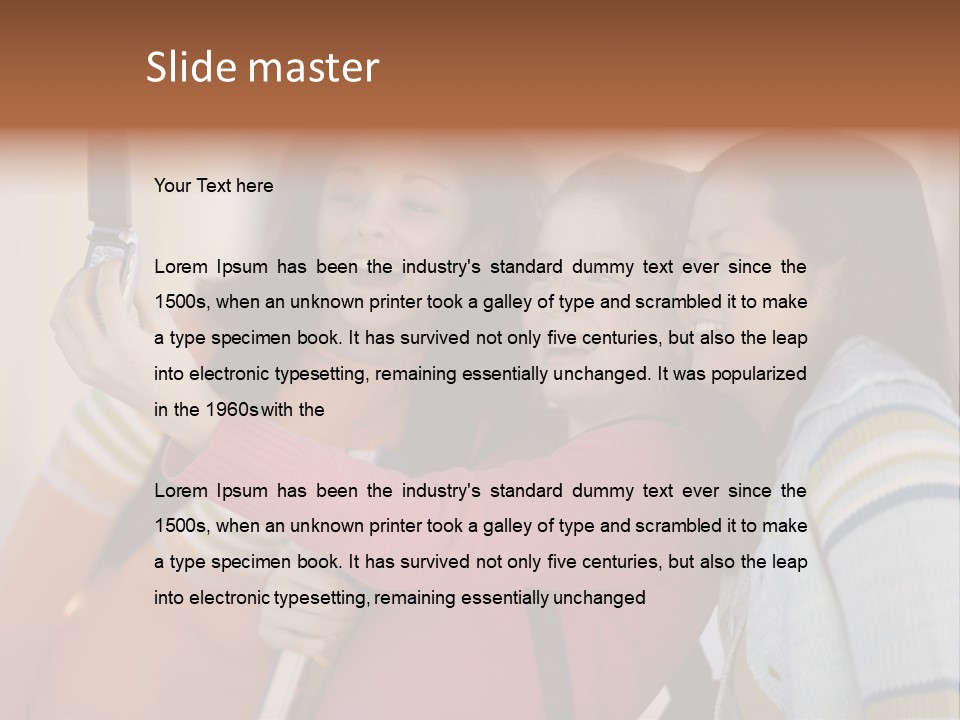 Standing Satisfaction Korean Ethnicity PowerPoint Template