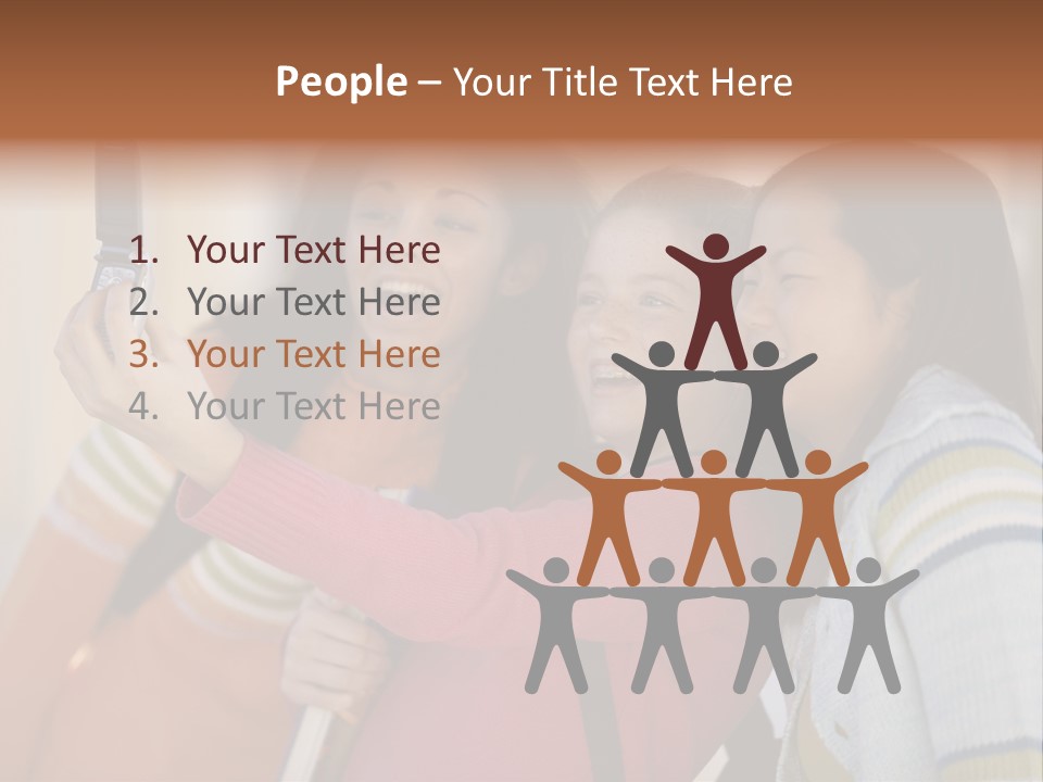 Standing Satisfaction Korean Ethnicity PowerPoint Template