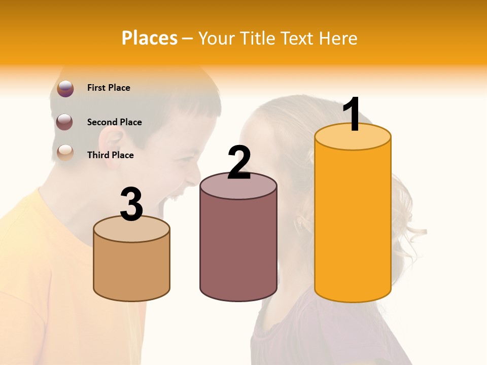 Lips Child Fight PowerPoint Template