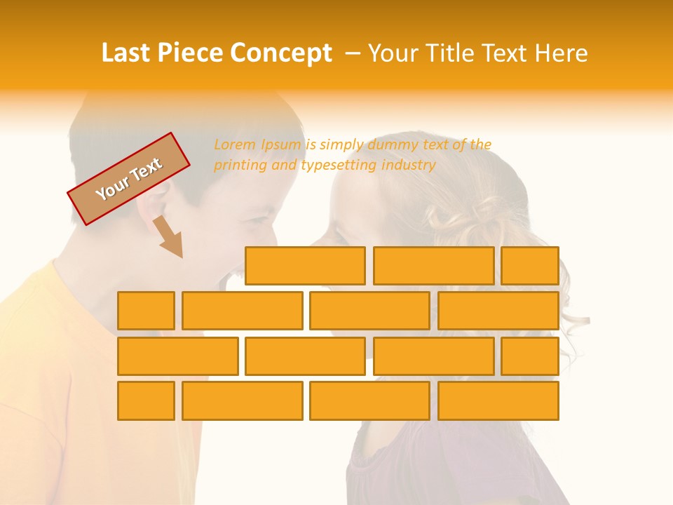 Lips Child Fight PowerPoint Template