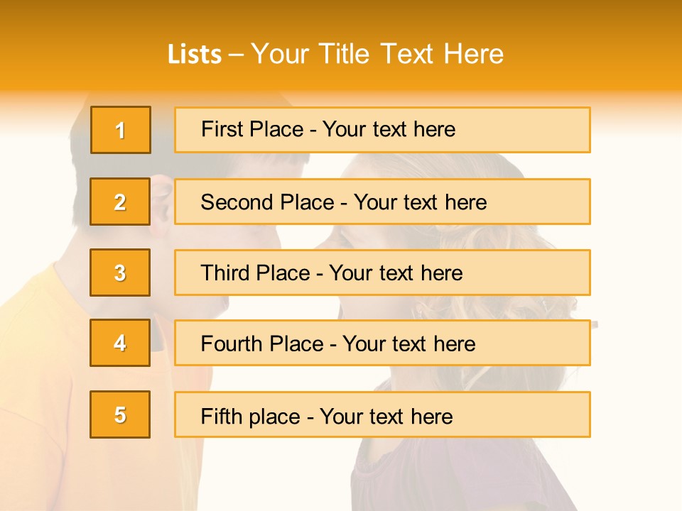 Lips Child Fight PowerPoint Template