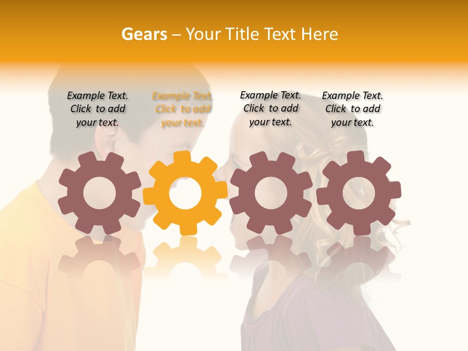 Lips Child Fight PowerPoint Template