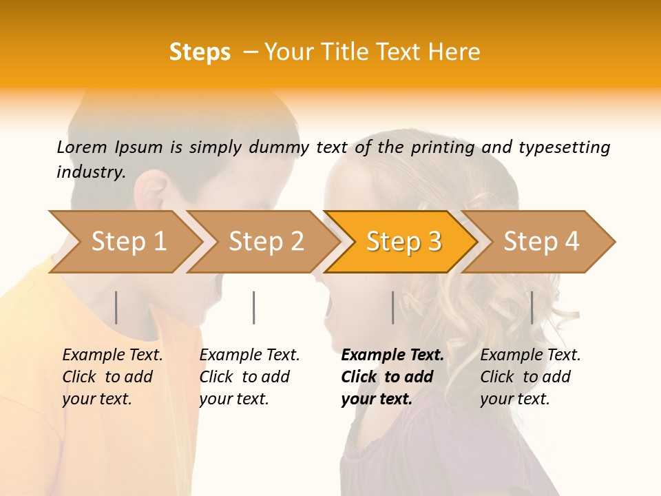 Lips Child Fight PowerPoint Template