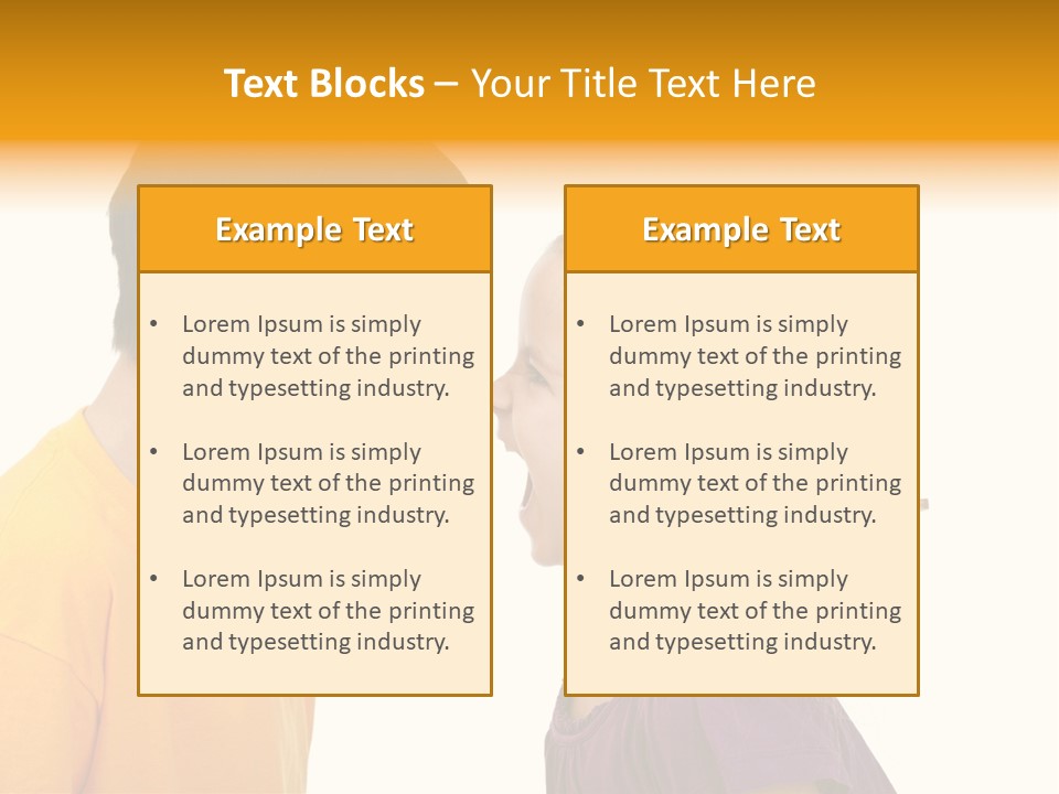 Lips Child Fight PowerPoint Template