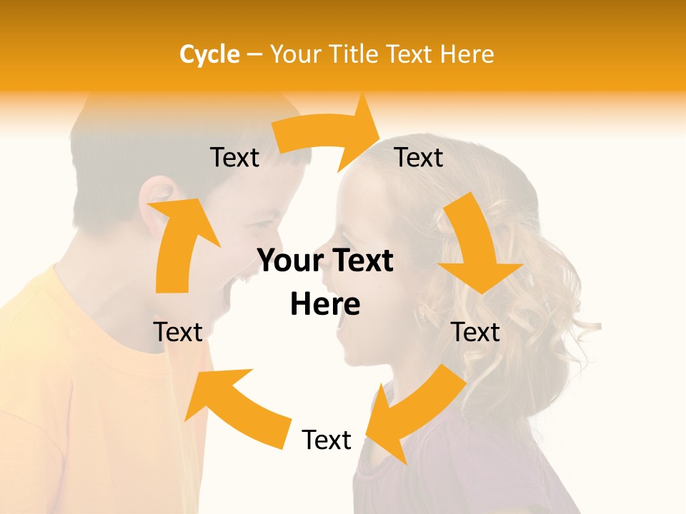 Lips Child Fight PowerPoint Template