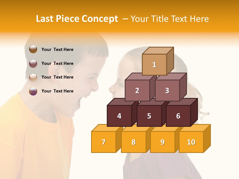 Lips Child Fight PowerPoint Template