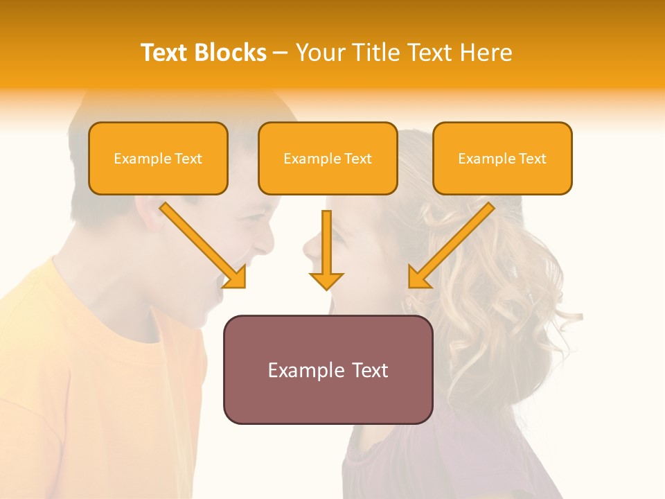 Lips Child Fight PowerPoint Template