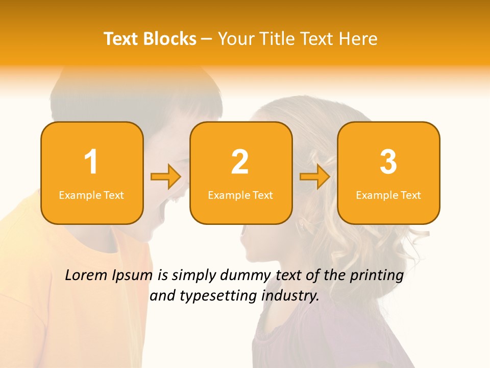 Lips Child Fight PowerPoint Template