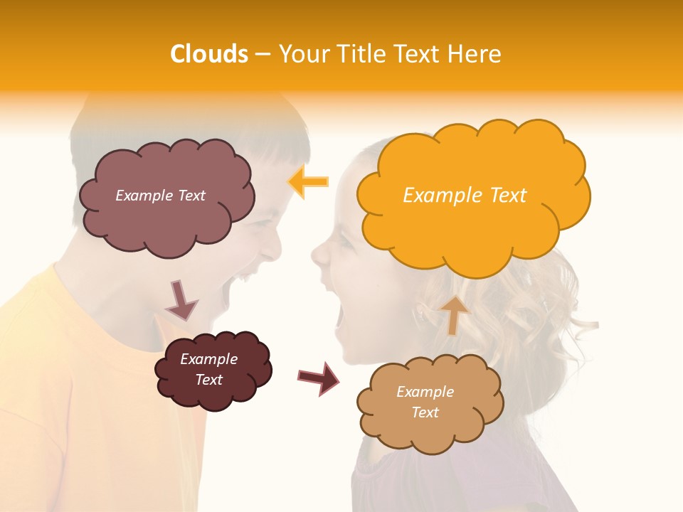 Lips Child Fight PowerPoint Template
