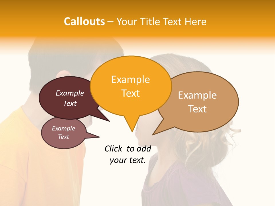 Lips Child Fight PowerPoint Template