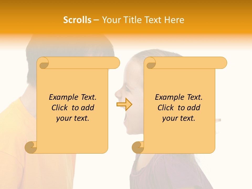 Lips Child Fight PowerPoint Template