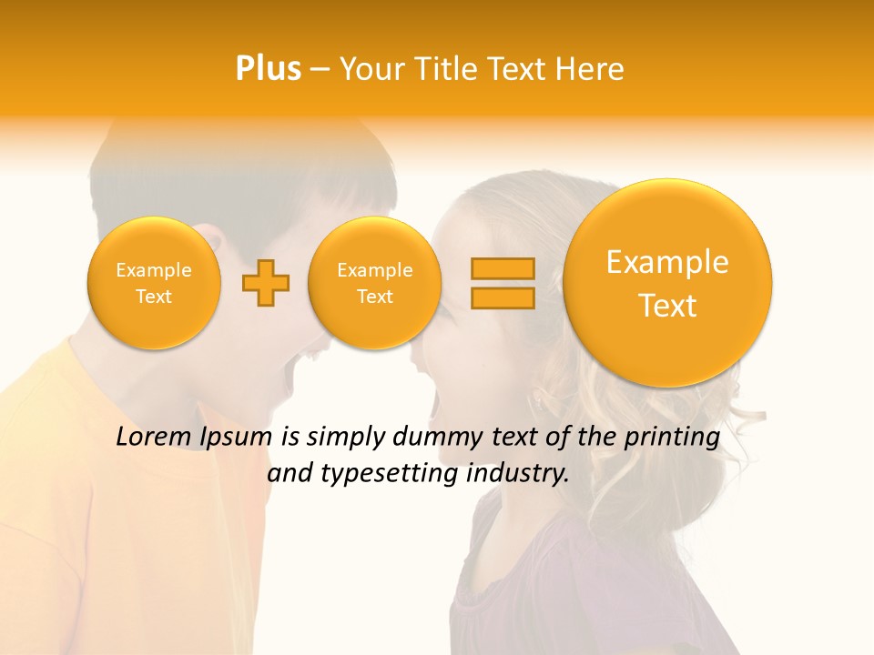 Lips Child Fight PowerPoint Template