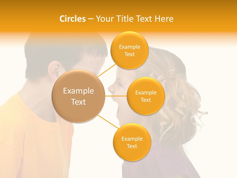 Lips Child Fight PowerPoint Template