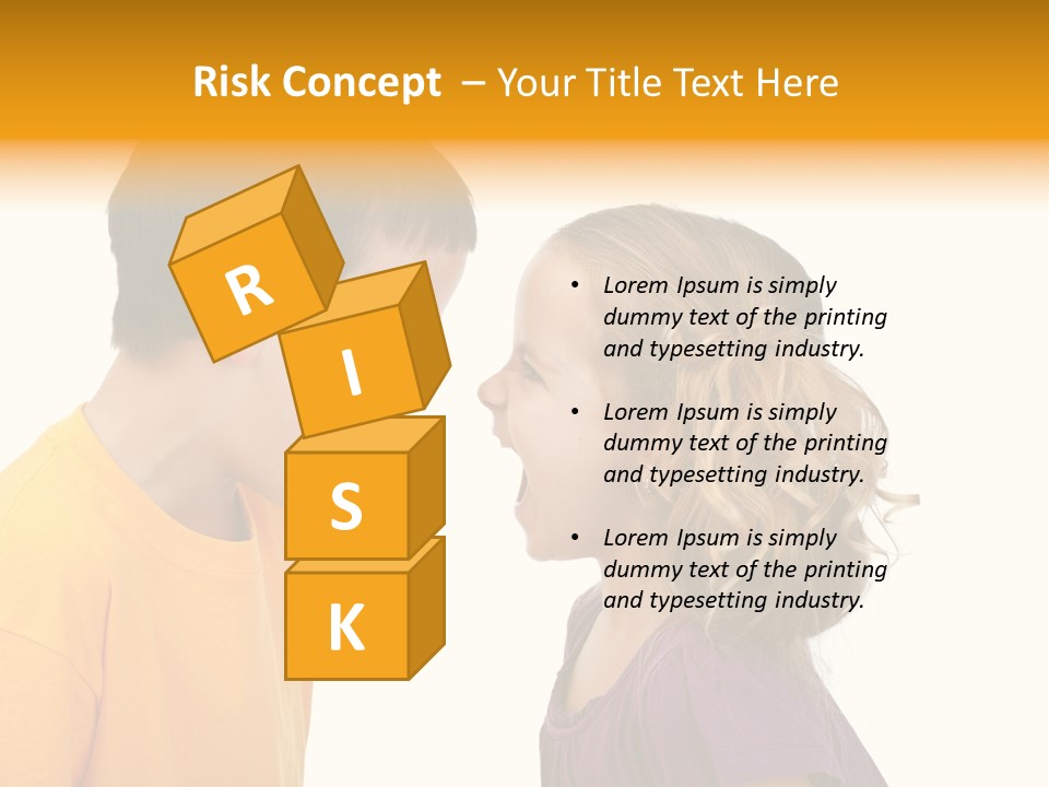 Lips Child Fight PowerPoint Template