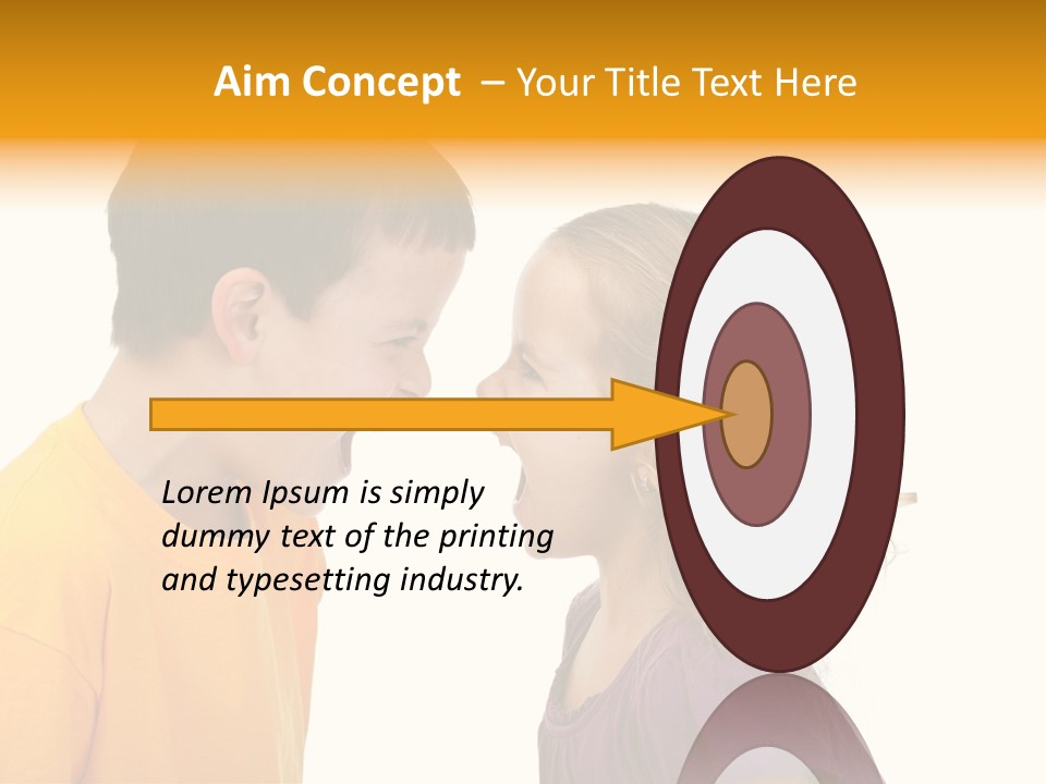 Lips Child Fight PowerPoint Template