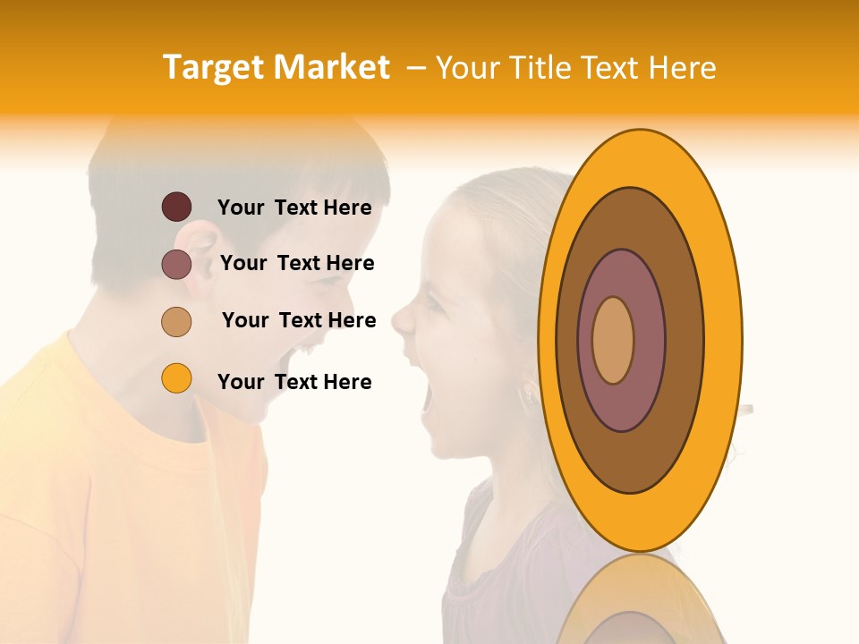 Lips Child Fight PowerPoint Template